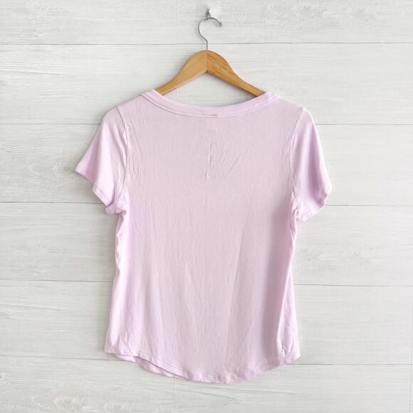 Lululemon - Pale pink scoop neck ribbed short sleeve t-shirt, sz 12 - Picture 6 of 9